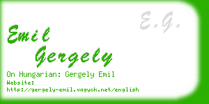 emil gergely business card